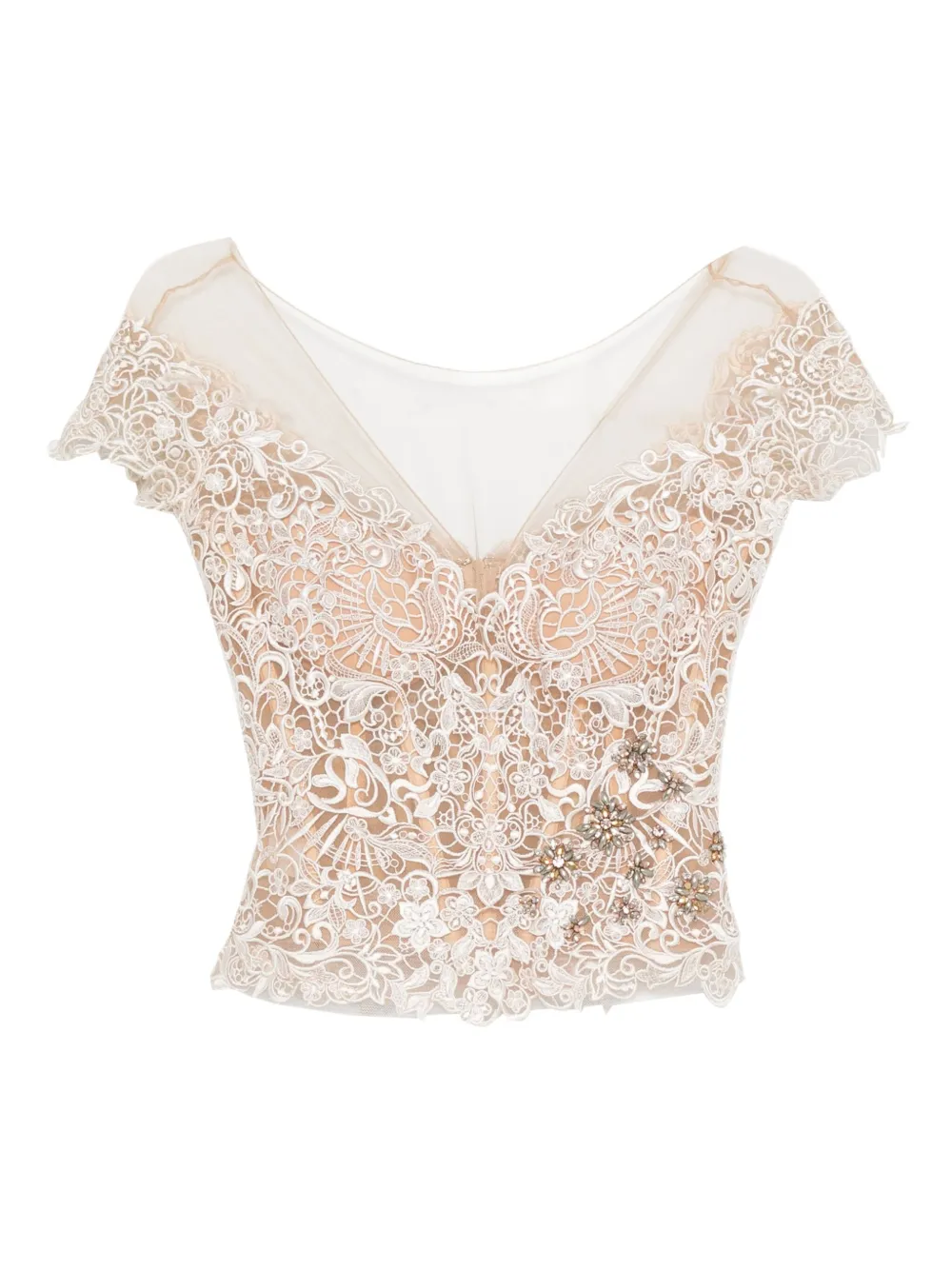 

Декорированный топ Gemy Maalouf, нейтральный