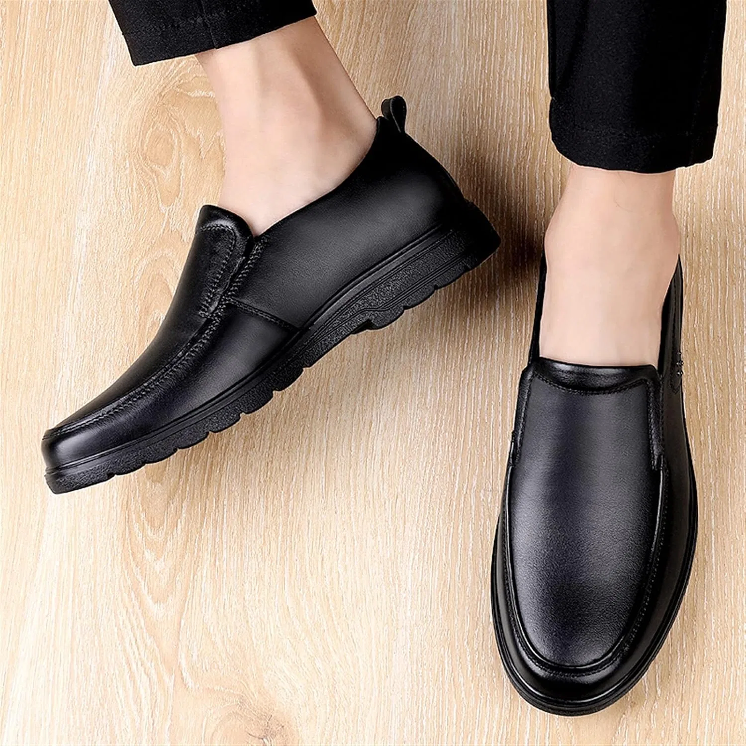 Лоферы Leather Loafers, Black PUGHGAETZF — фото 4