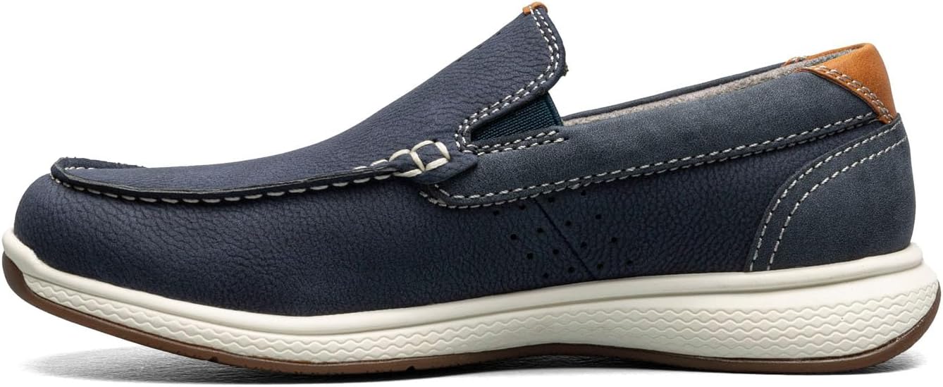 Мокасины Florsheim Boys Crossover с перекрестным швом и без шнурков для мальчиков, темно-синий — фото 4
