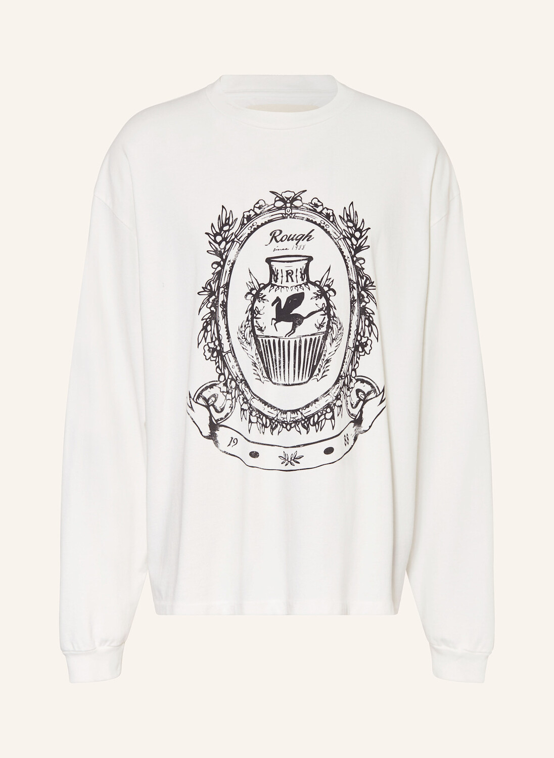 

Толстовка оверсайз с длинным рукавом family crest rough., белый
