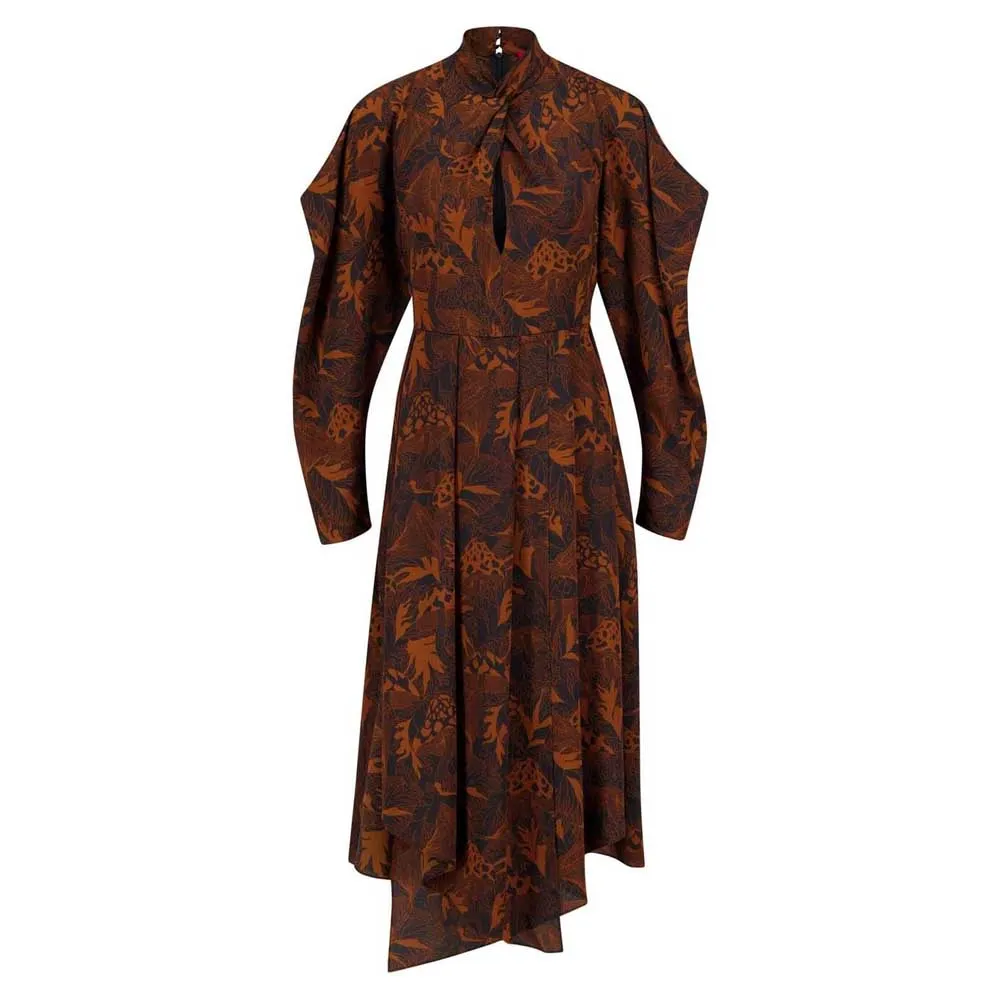 

Платье HUGO Kumbarula 1 long sleeve midi, коричневый