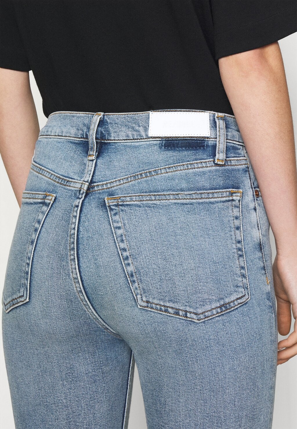 

Джинсы узкого кроя High Rise Ankle Crop RE/DONE, светло-голубые