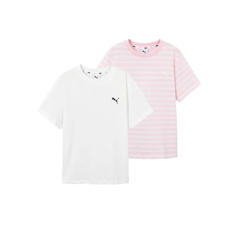Футболка детская Crew Neck Thin PUMA, 2 pack (белый красный tone 00316)