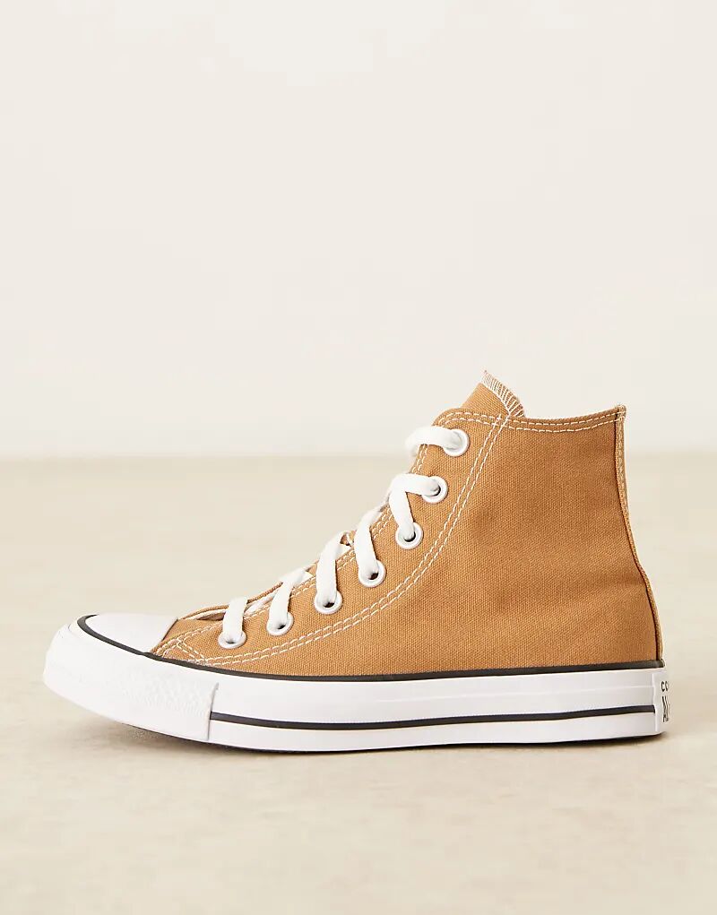 Кеды Converse Chuck Taylor All Star Hi светло-коричневого цвета — фото 2
