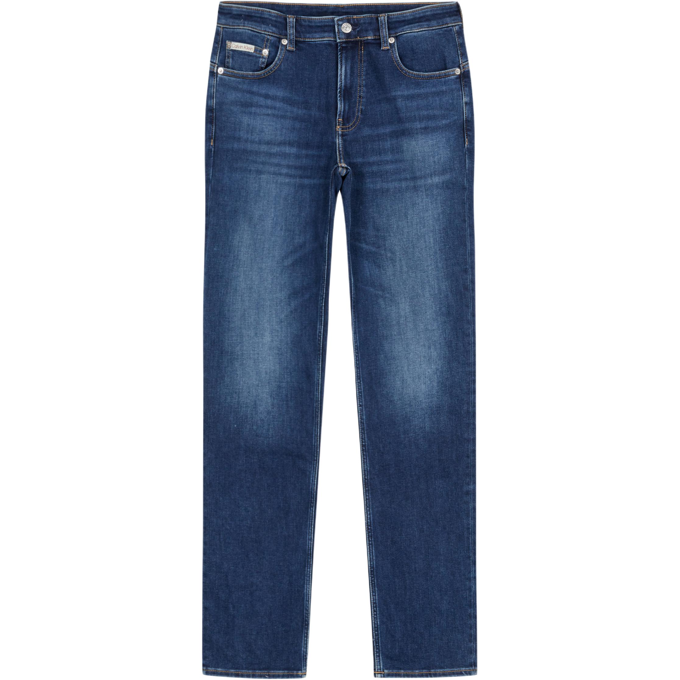 Calvin Klein Джинсы мужские синие Moderate Slim Fit — фото 3