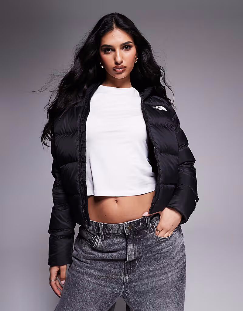 

Пуховик North Face Hyalite с капюшоном черного цвета