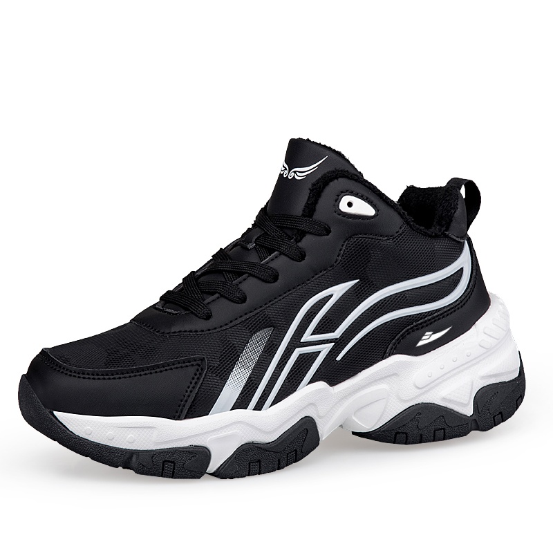 

Антискользящие и износостойкие утепленные низкие кроссовки для бега мужские Kuding, белый