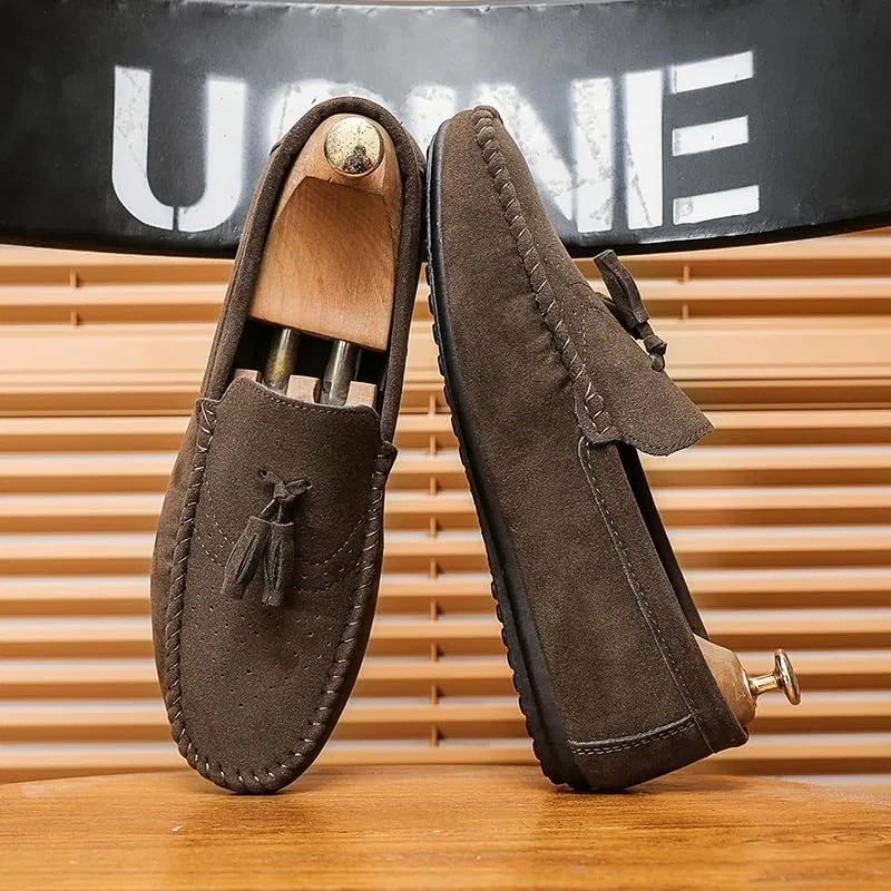 Лоферы замшевые мужские Moccasins Brown Hhhchpm — фото 2