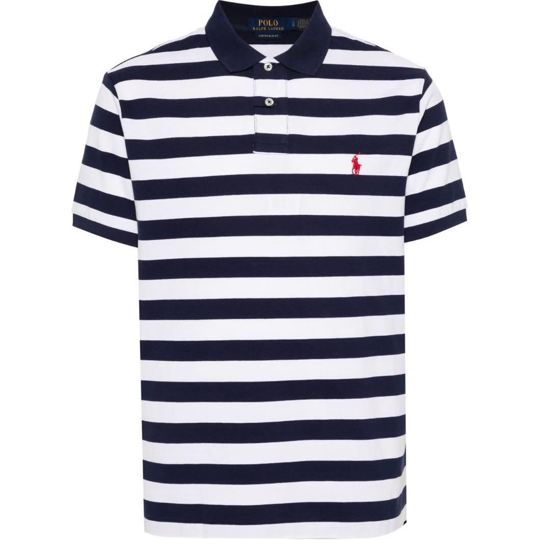 Поло с вышитым пони и полосками Polo Ralph Lauren, белый — фото 3