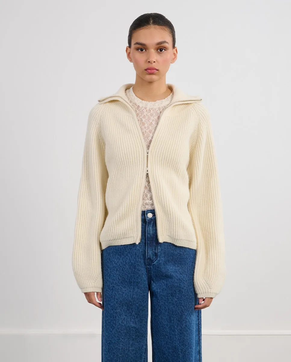 

Женская куртка с длинным рукавом из смешанного трикотажа Lili Sidonio, бежевый