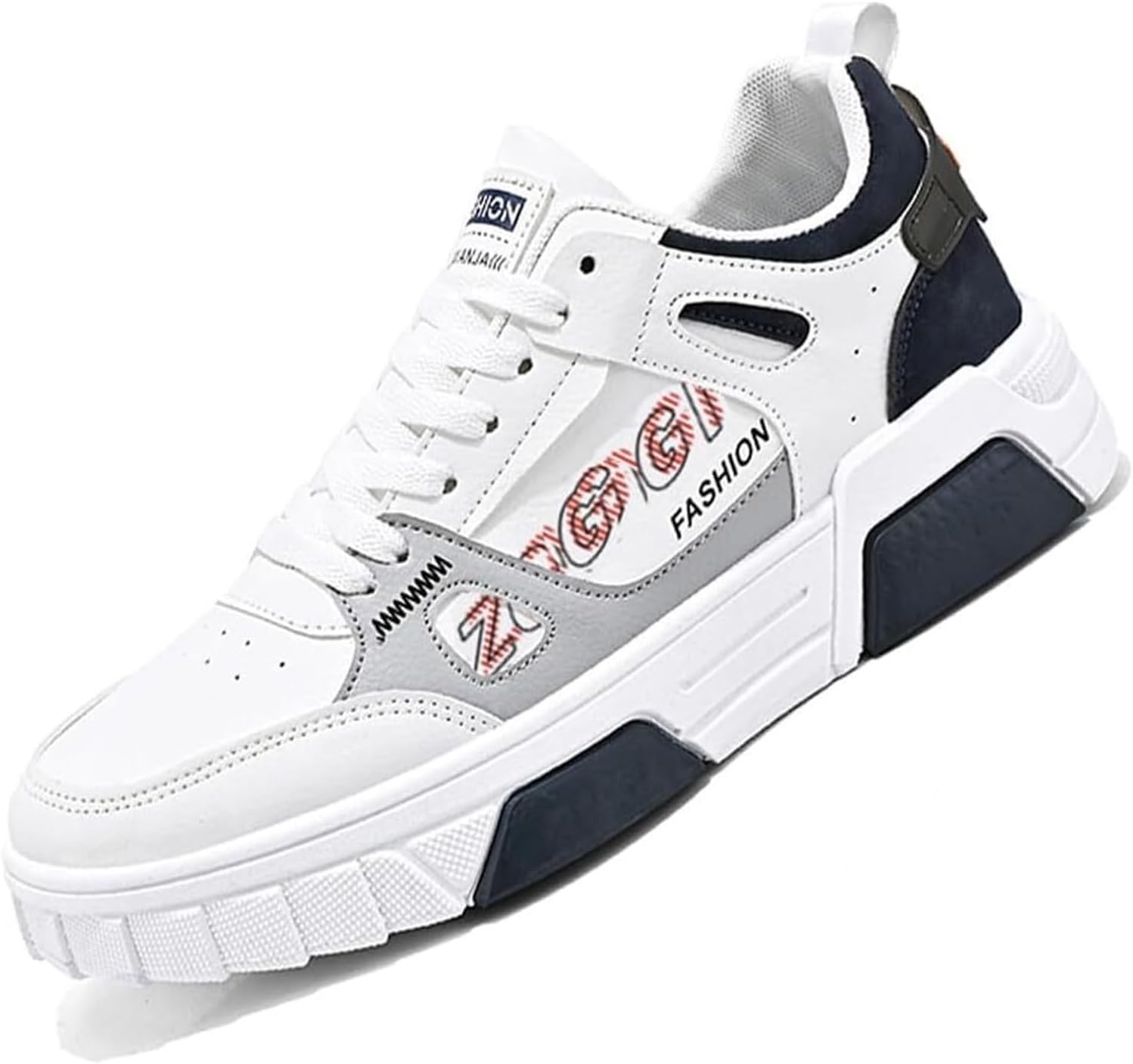 

Мужские низкие повседневные туфли из искусственной кожи, для ходьбы, вождения, скейтбординга и спорта Generic, белый