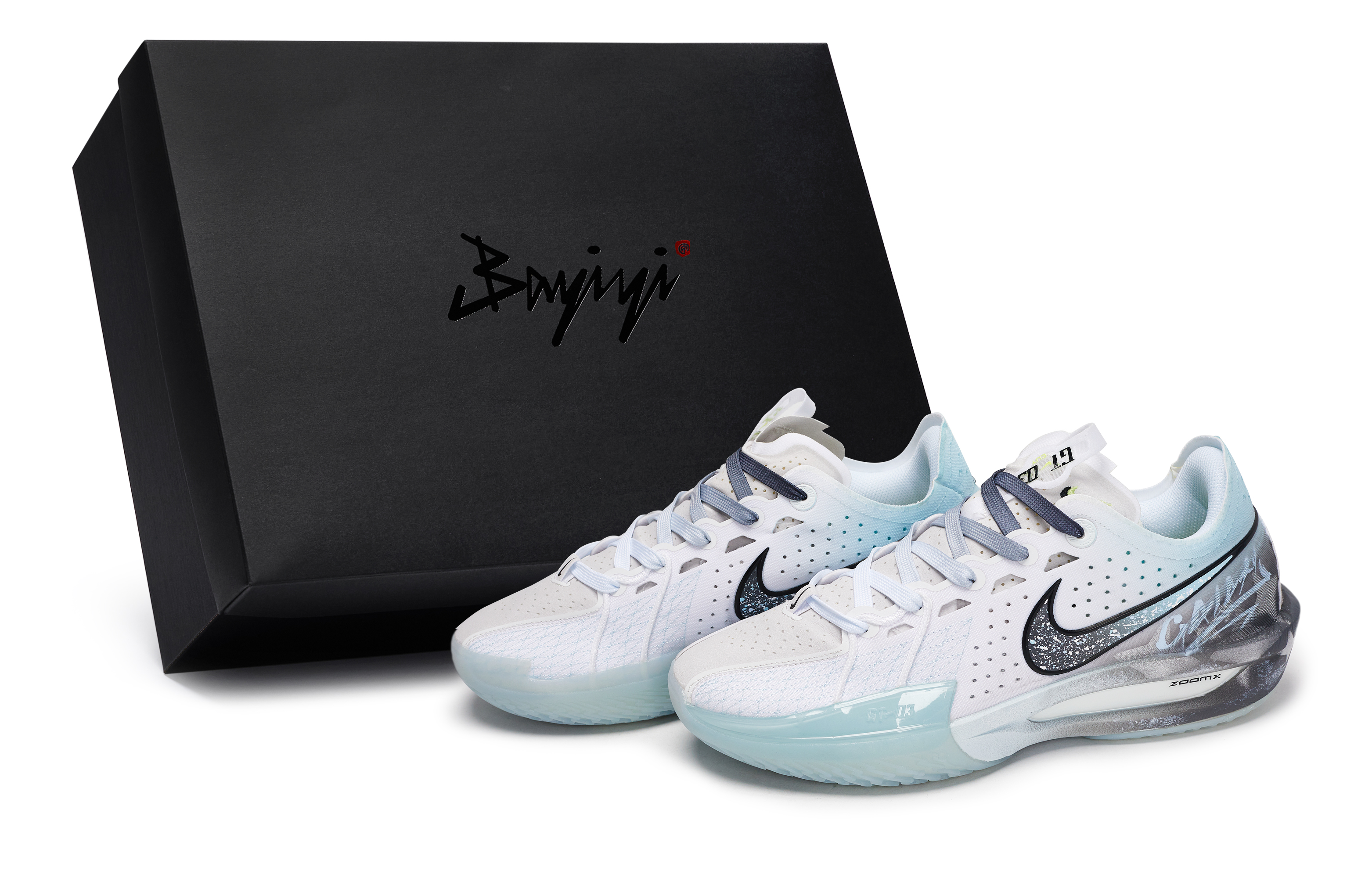 

Nike Баскетбольные кроссовки Air Zoom GT Cut 3 мужские, низкие, серые/белые/синие