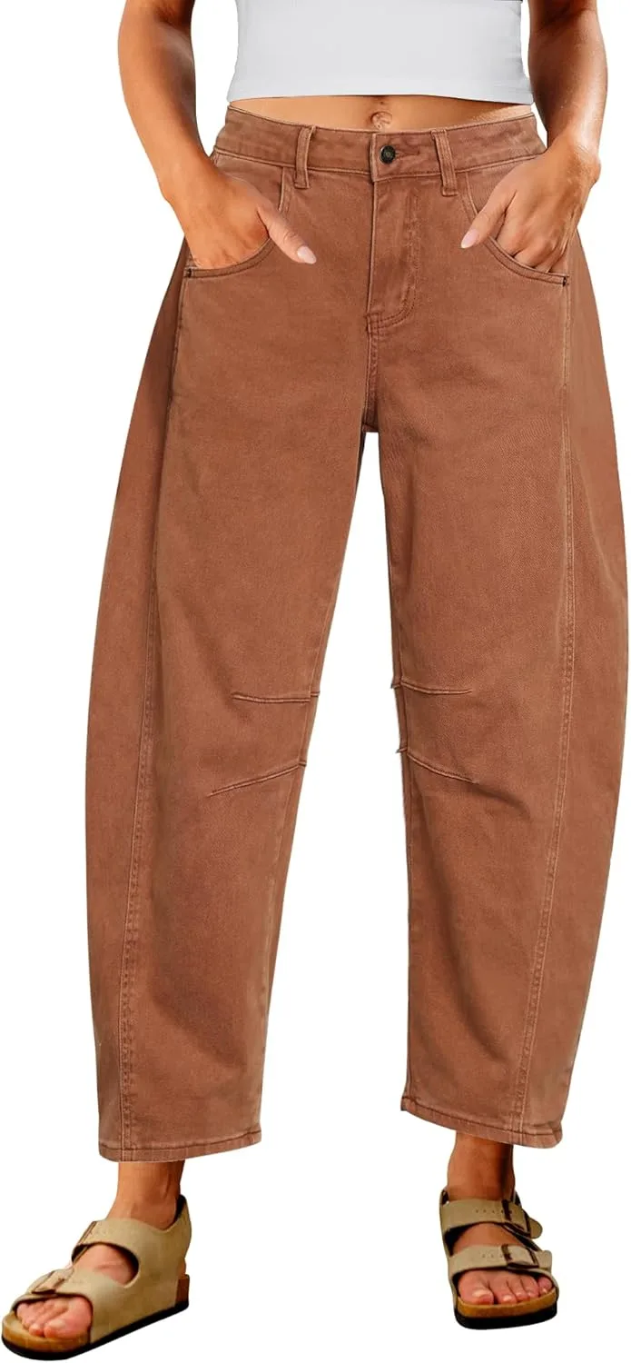 

Женские джинсы Utyful Barrel Cropped Baggy High Waisted Distressed