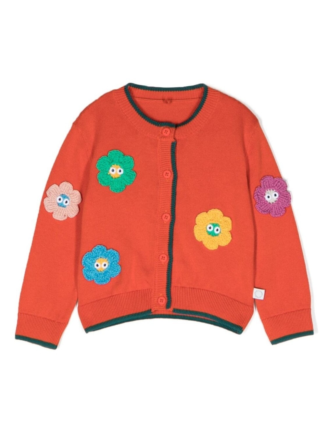 

Stella McCartney Kids кардиган с цветочной аппликацией, оранжевый