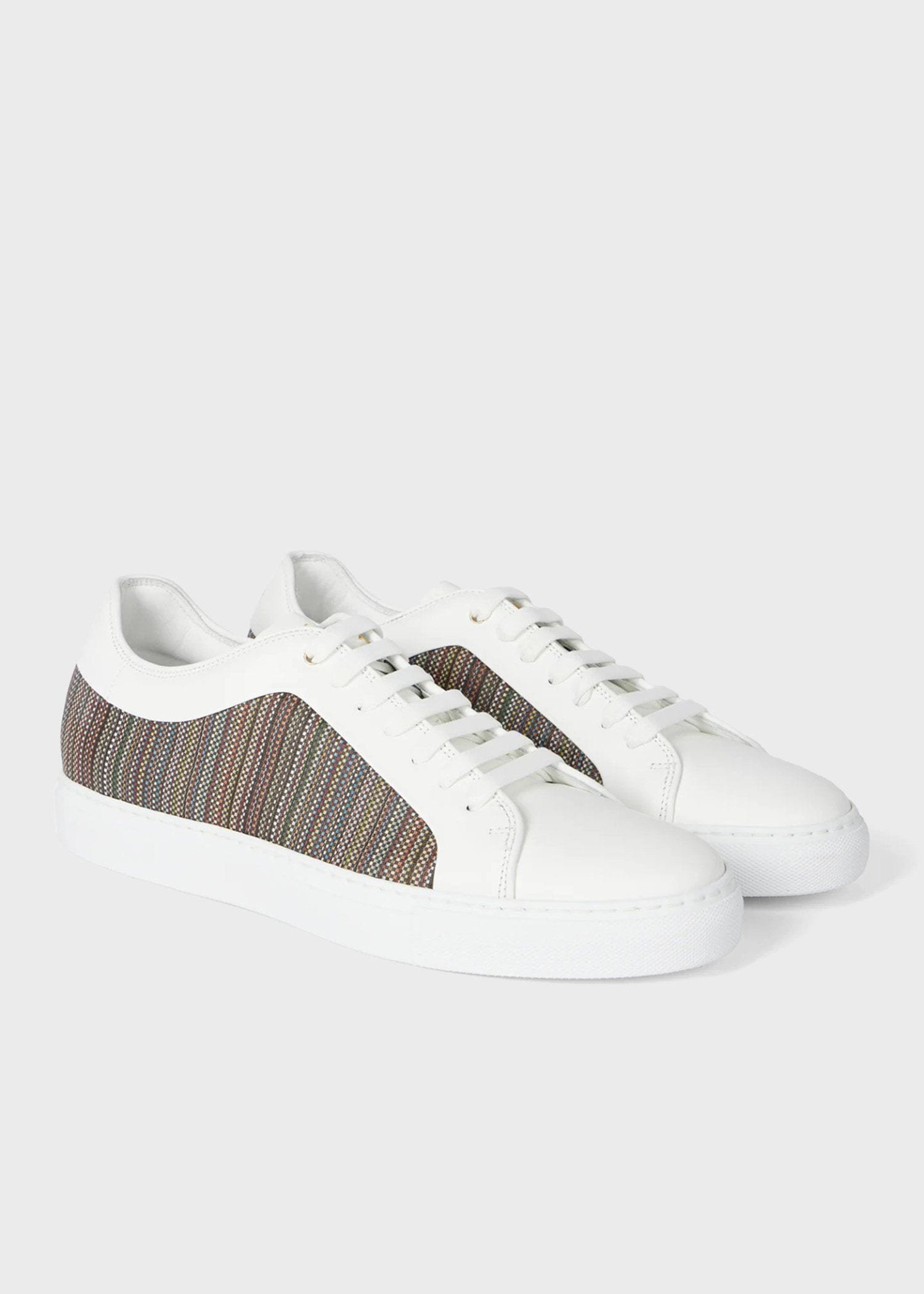 Кожаные кроссовки с фирменной полосатой отделкой Paul Smith, multi — фото 2