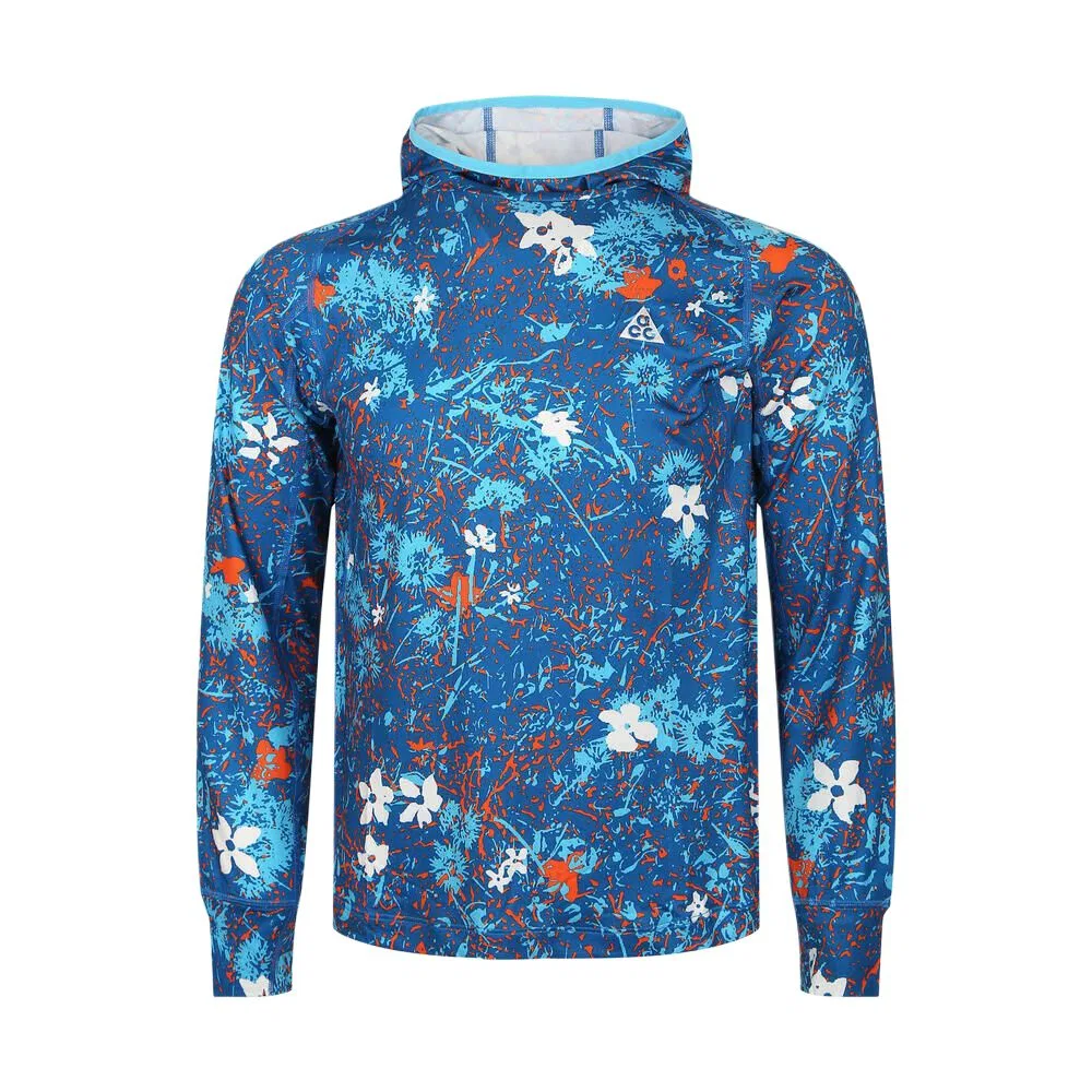 Детская футболка с капюшоном Moderate Nike, Blue All over Print