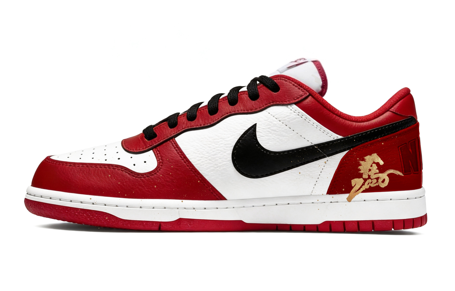 

Nike Большие устойчивые к истиранию и скольжению низкие кроссовки для скейтбординга мужские красные золотые