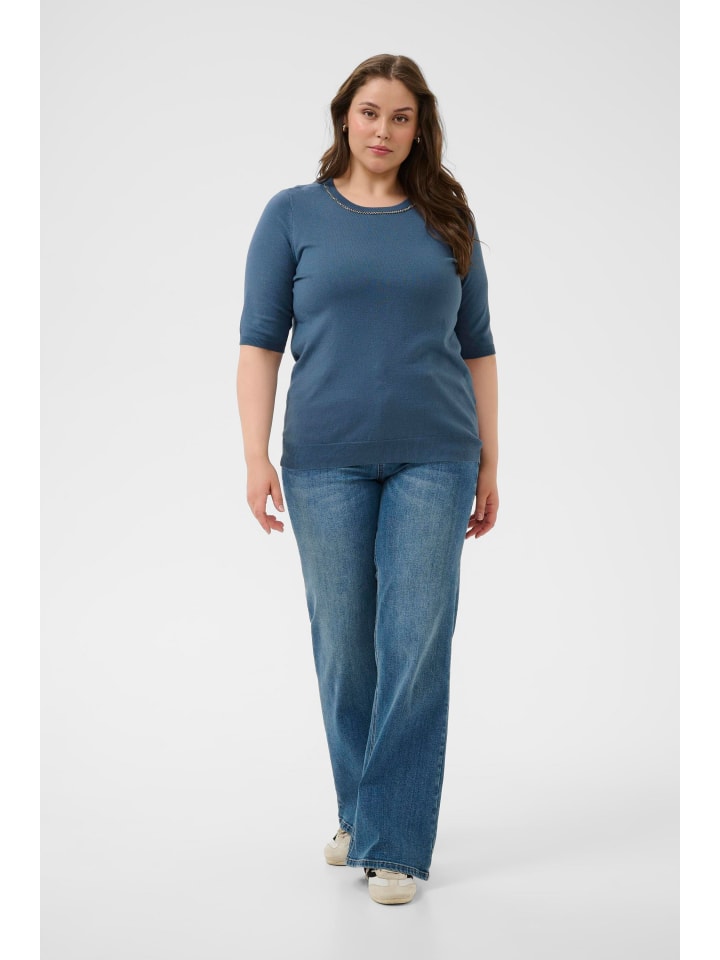 

KAFFE curve Вязаный свитер KCcarla стандартного кроя в цвете «Беринговое море»