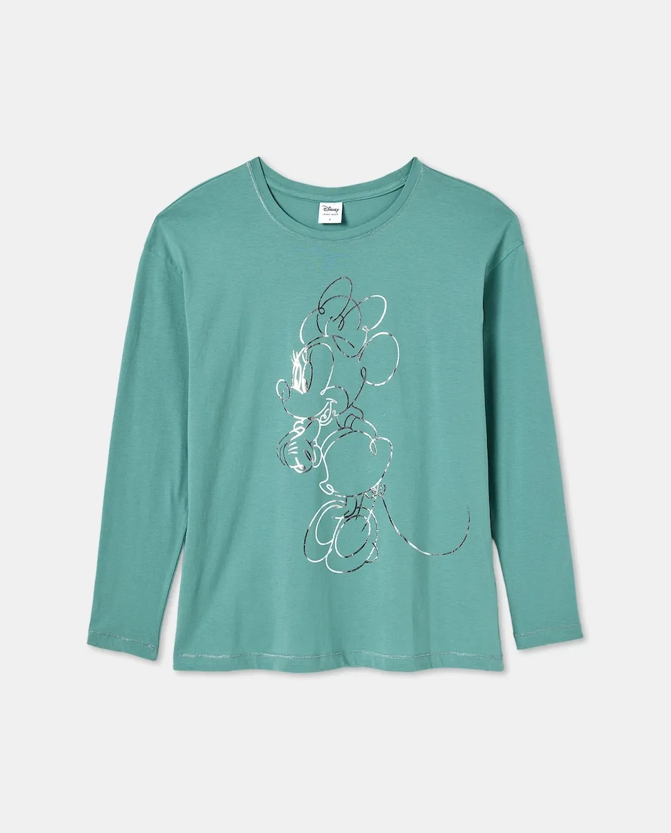 

Женская пижамная футболка с принтом Минни Easy Wear, светло-зеленый