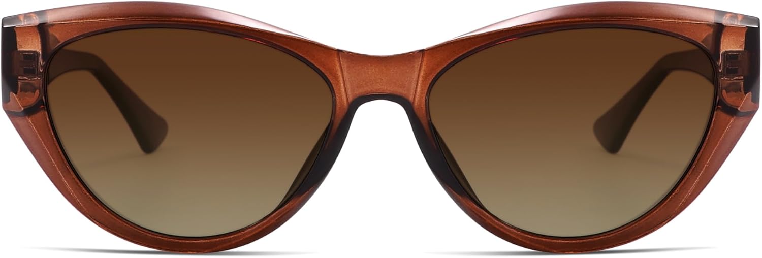 

Женские поляризованные солнцезащитные очки в стиле «кошачий глаз» в модной оправе из материала TR90 с защитой от УФ-излучения UV400 (модель AP3955) Appassal, Brown/Brown