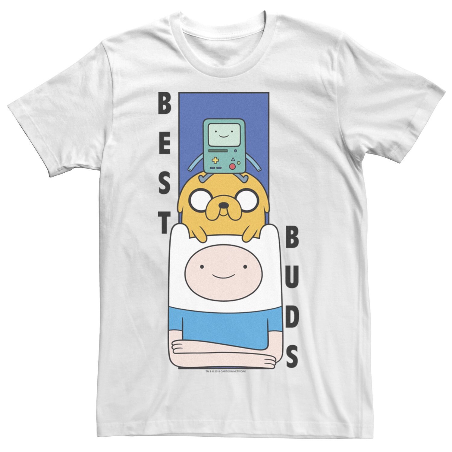 

Мужская футболка Cartoon Network Adventure Time Finn Jake BMO Best Buds Licensed Character