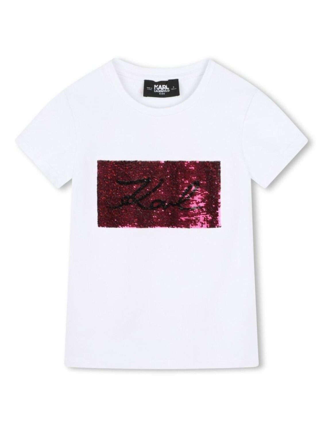 

Karl Lagerfeld Kids футболка с пайетками, белый