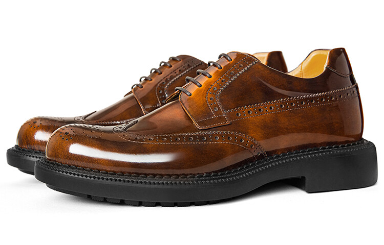 Туфли мужские Men"s Casual Men Low-Top Yellow-brown Thom Wills — фото 3