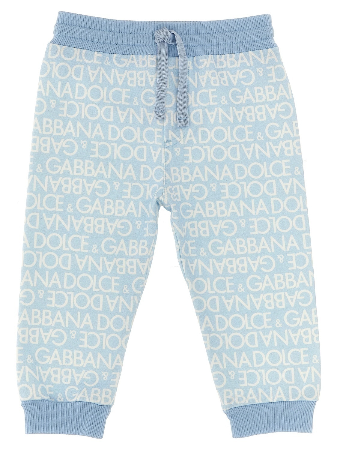 

Джоггеры с логотипом по всей поверхности DOLCE & GABBANA, светло-голубой