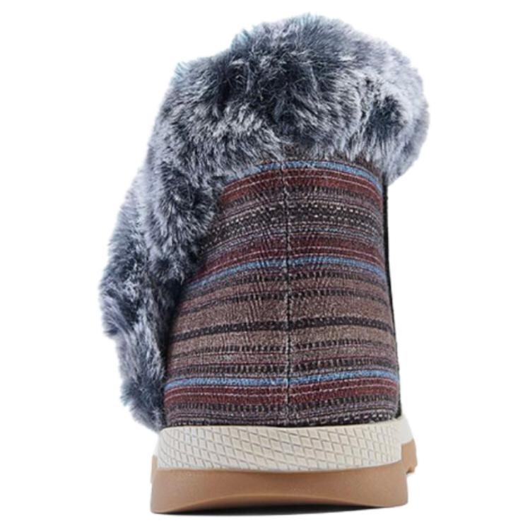 Ботинки женские Skechers Bob's с мехом и принтом, черный — фото 3
