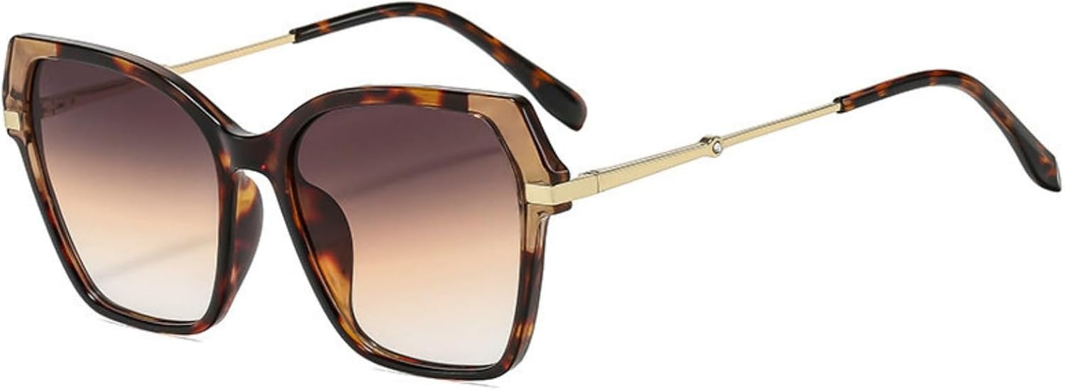 

Солнцезащитные очки Willochra в винтажном квадратном стиле для женщин, модная металлическая оправа, большие солнцезащитные очки для улицы, роскошные солнцезащитные очки «кошачий глаз» с градиентным переходом цвета, C4