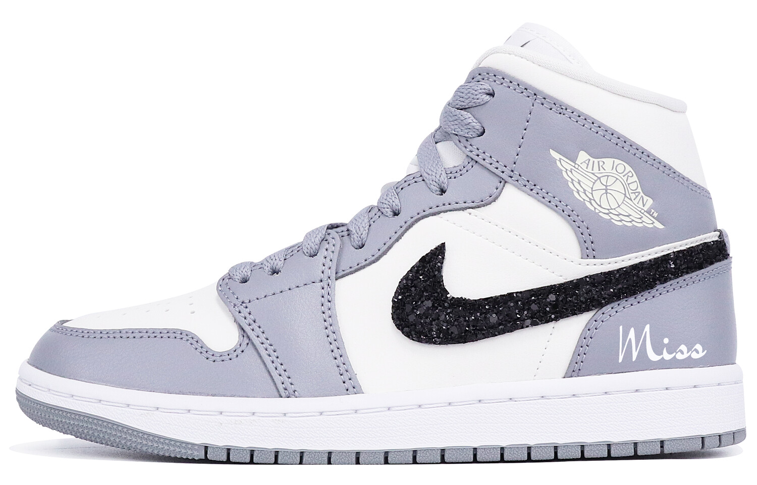 Кроссовки Air JORDAN 1 Vintage Basketball Shoes Women's High-Top Gray White Black