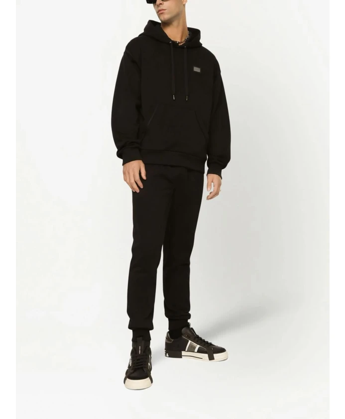 Толстовка с капюшоном и фирменной этикеткой. Dolce & Gabbana, черный — фото 4