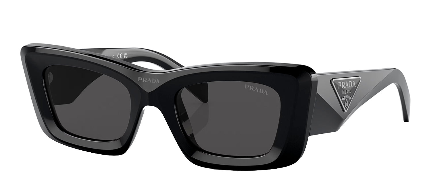 

Солнцезащитные очки Prada PR 13ZS 1AB5S0 50 мм женские кошачий глаз, черный