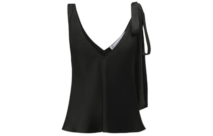 

Шелковый жилет с завязками на плечах Jw Anderson, черный