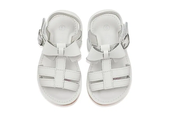 Сандалии с бантом Janie L'Amour Shoes Kids, Neutral White — фото 3