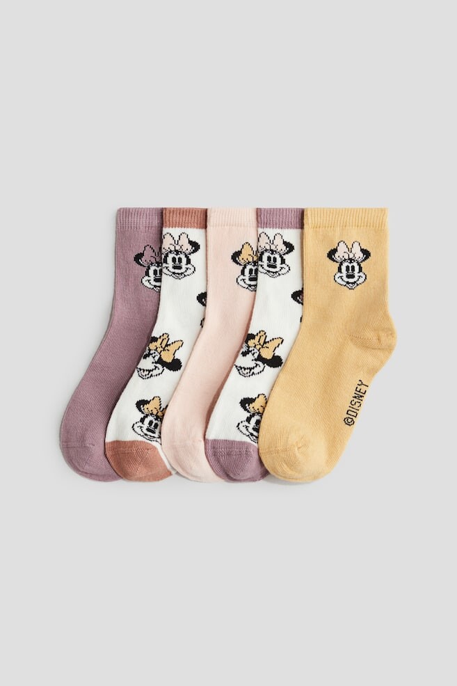 

Упаковка из 5 носков H&M, розовый