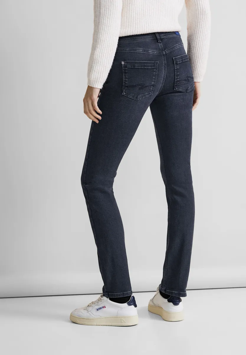 

Джинсы STREET ONE комфортного кроя, средняя талия, цвет Authentic Blue Black Wash