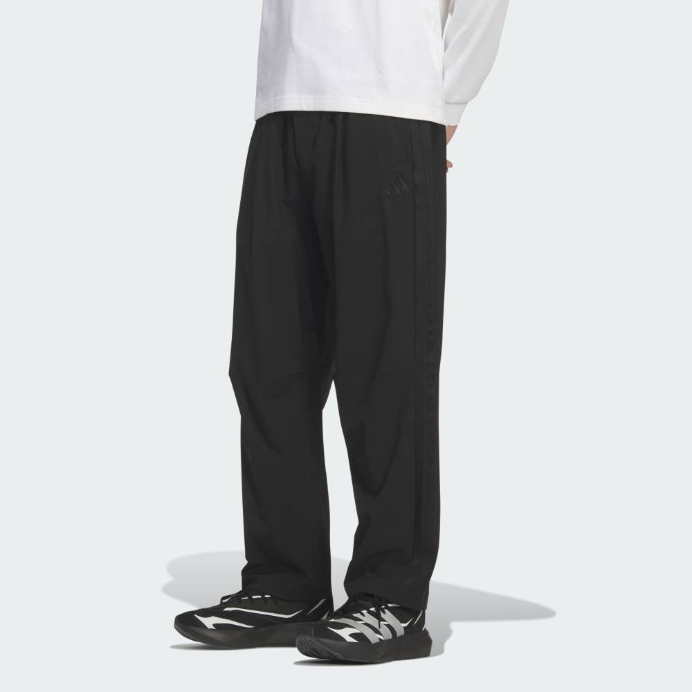 Легкие эластичные брюки свободного кроя для поездок на работу. Adidas, black