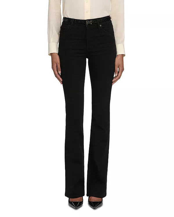 

Джинсы-Клеш с высокой посадкой и укороченными штанинами в стиле "левитация" Frame, черный