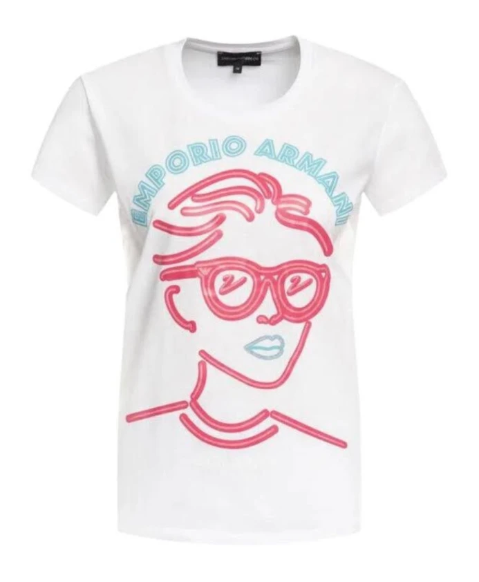 

Белая футболка с коротким рукавом 3h2t7h2j95z0100 Emporio Armani, белый