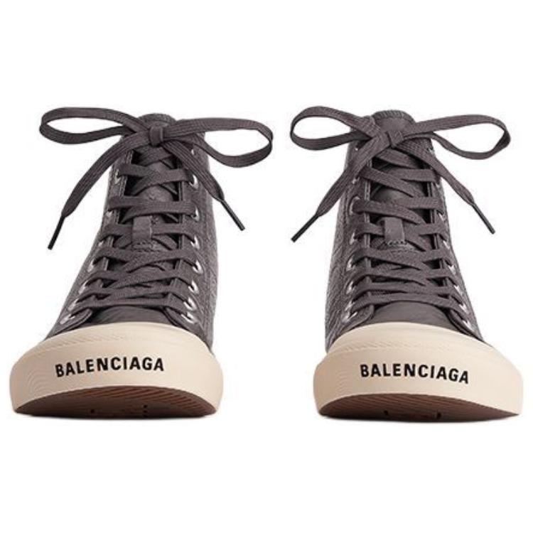 Balenciaga Парижские высокие кеды 'Коричневая кожа и белая резина' - Умбра, цвет Umber — фото 4