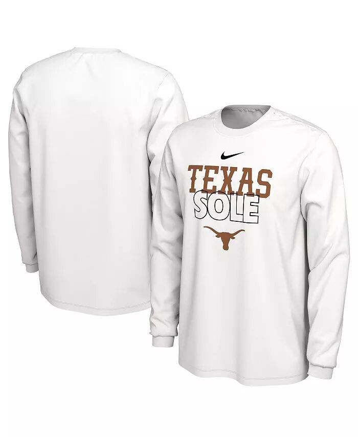 

Мужская белая футболка Texas Longhorns On Court с длинным рукавом Nike