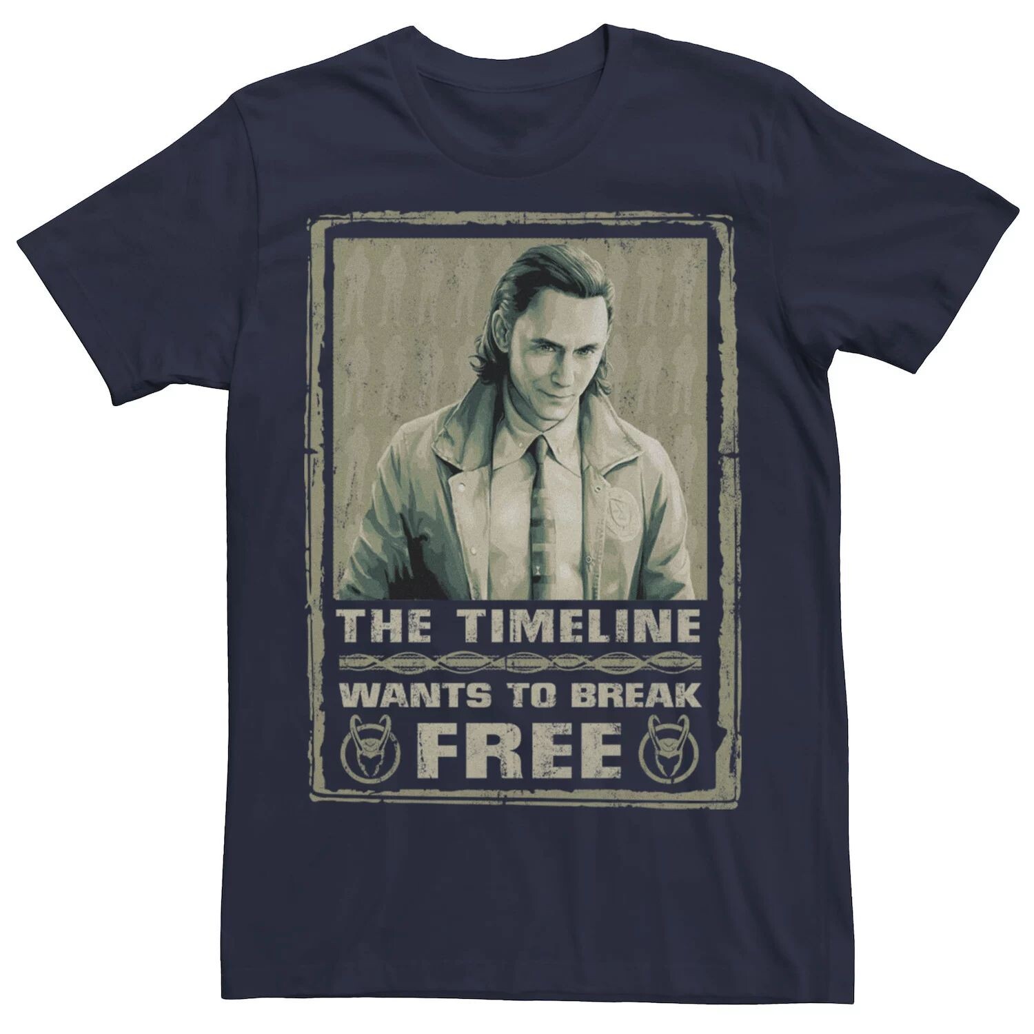 

Мужская футболка с плакатом Marvel Loki The Timeline Wants To Break Free Licensed Character
