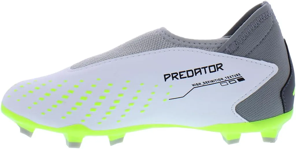 Adidas детские универсальные бутсы Accuracy.3 Predator без шнурков для твердого грунта, белый/черный — фото 4