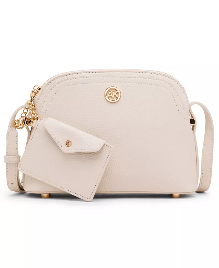 

Кросс-боди Dome Zip Top с отстегивающимся картхолдером Anne Klein, коричневый/бежевый