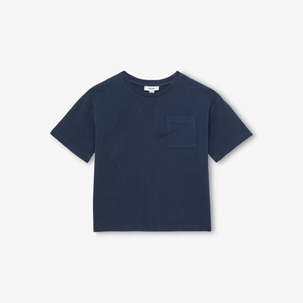 

Футболка оверсайз из хлопкового джерси Tane 3-9 лет Reiss, синий
