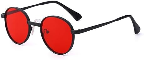 

Панк-очки 2027 года для женщин и мужчин, винтажные круглые очки для вождения, мужские солнцезащитные очки UV400, качественные очки для путешествий MTZJH, C01-black Red