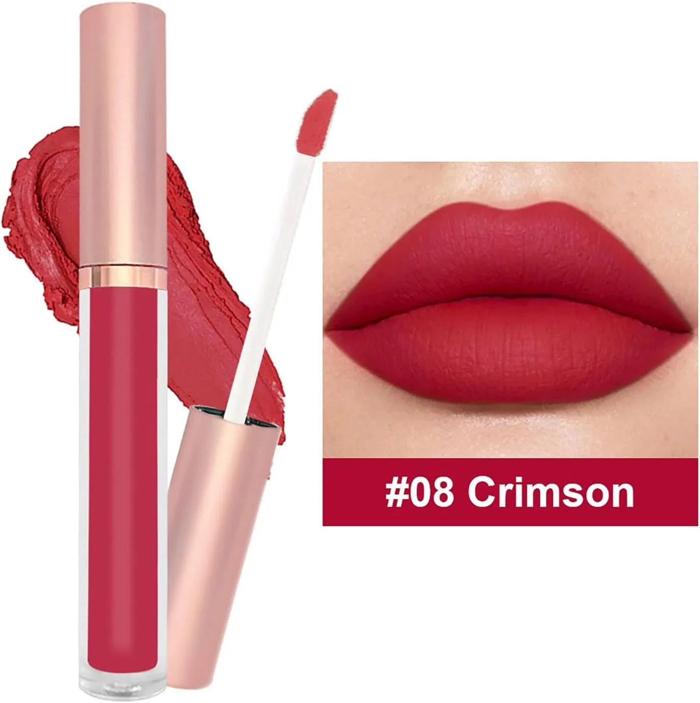 Губная помада Regoss Matte, 08 Crimson — фото 2