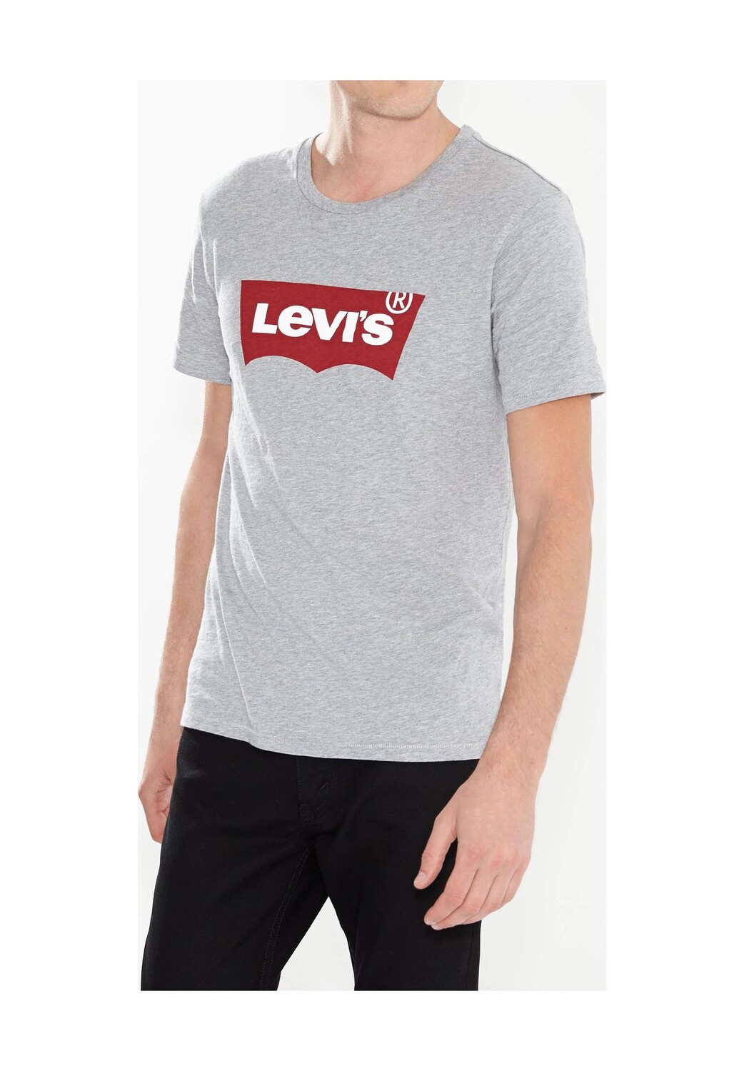 

Футболка с логотипом, круглый вырез, мужская Levi's, серый