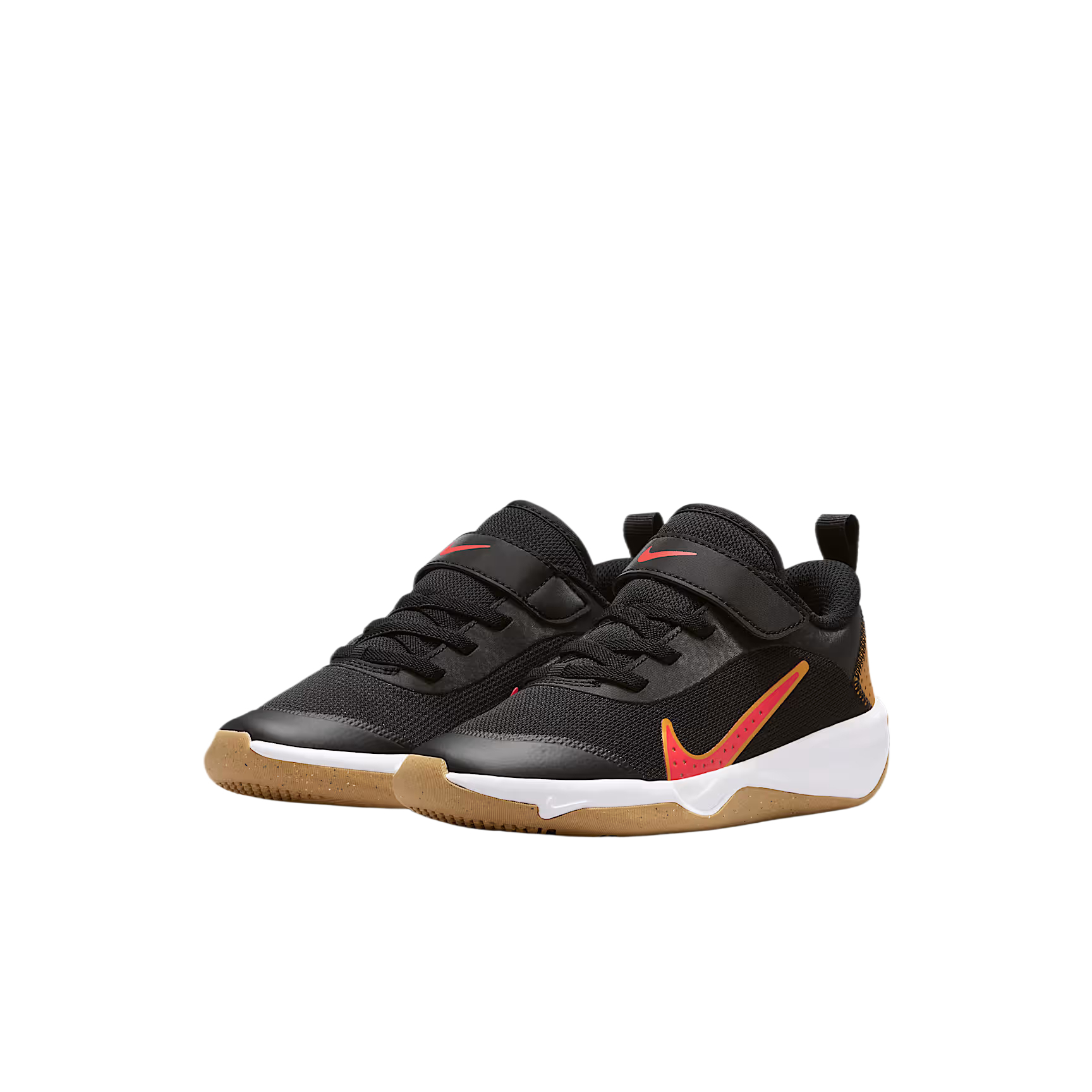 Дышащие низкие кроссовки для тренировок Kids' Nike, черный/золотой/rubber желтый/светло красный — фото 4